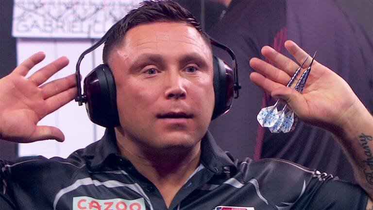 Gerwyn Price wearing Headphones