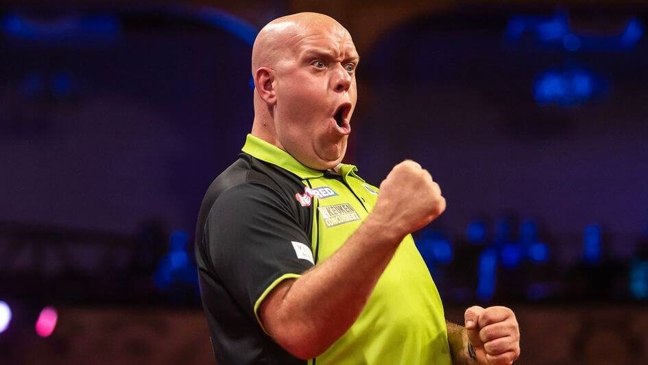 Michael Van Gerwen Celebrating